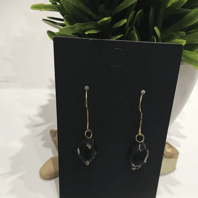 Black Dangling Earrings-BDE777