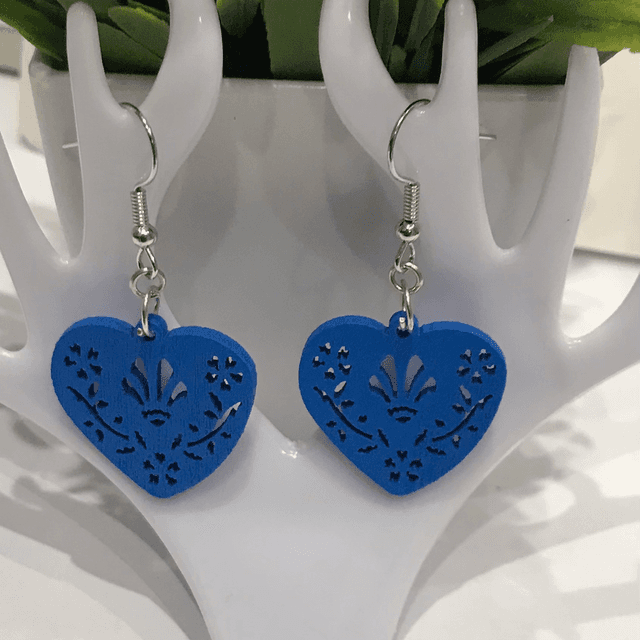 Blue Short Heart Drop- BSD7893