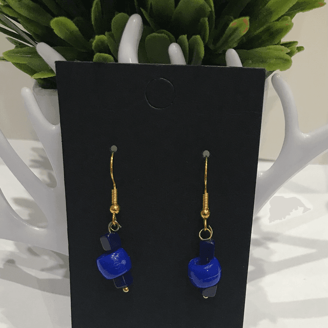 Blue Bead Earrings- BBE3478