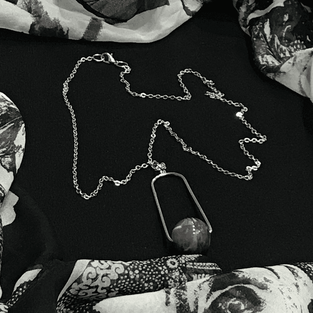 Silver Coloured Necklace-NEC45