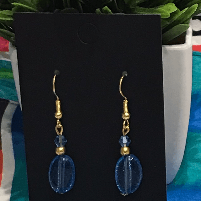 Blue Dangling Earrings- BLDE05