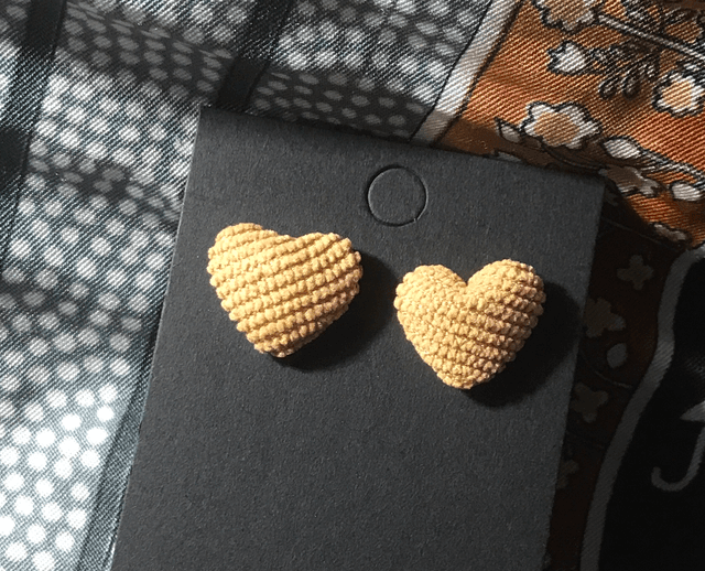 Khaki Fabric Studs Plain - FSP26
