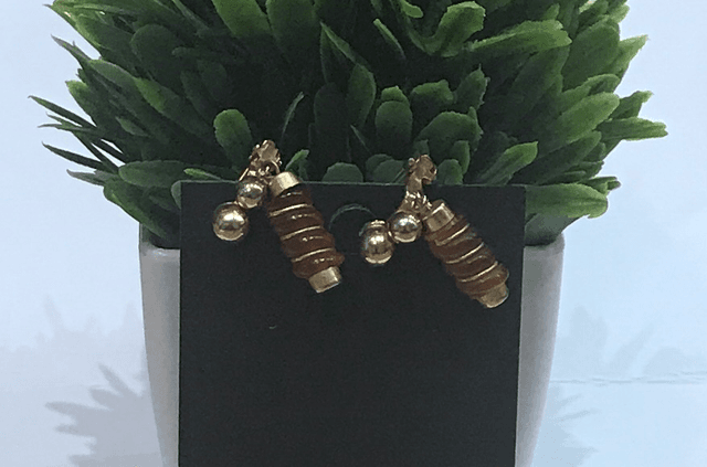 Brown Clip On Earrings- COE26