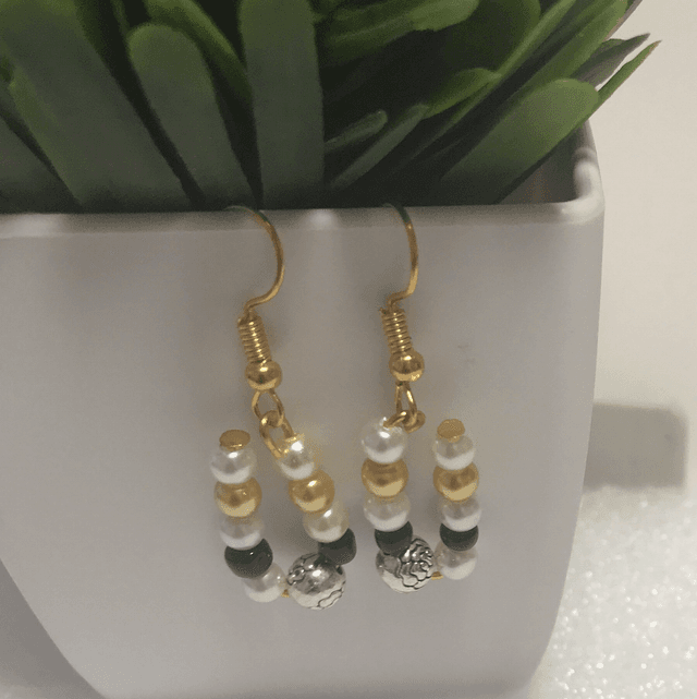Yellow Mixed Dangling Earrings-YMD3387