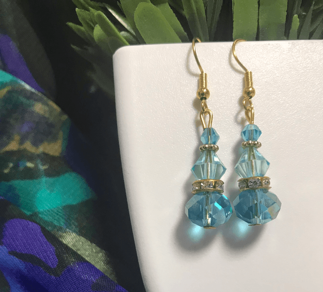 Blue Dangling Earrings - BLDE59