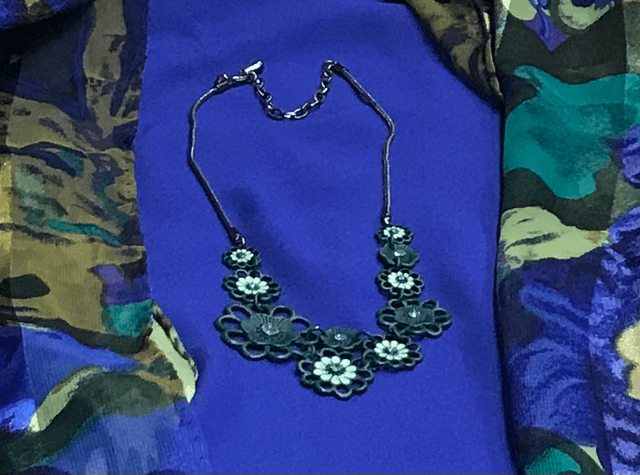 Green Coloured Vintage Necklace- NEC89