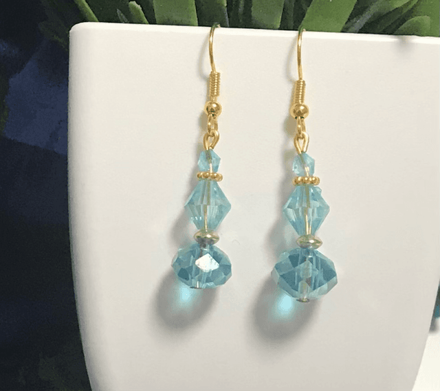 Blue Dangling Earrings - BLDE58