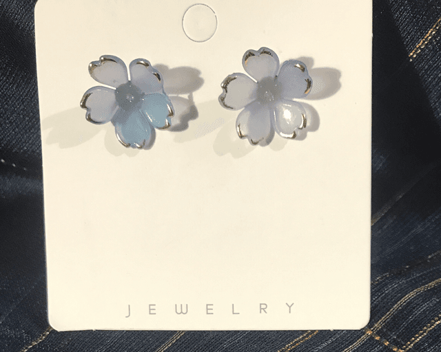 Pale Blue Studs Earrings- STU40