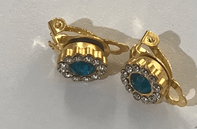 Blue Clip On Earrings- COE19