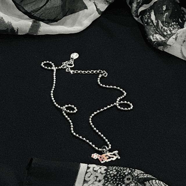 Silver Coloured Necklace-NEC42