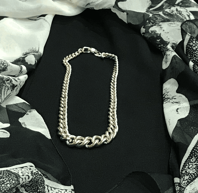 Silver Coloured Necklace- NEC37
