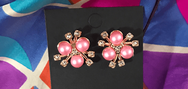 Pink Stud Earrings - STU108