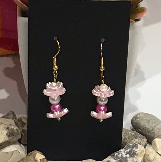 Pink Mixed Dangling Earrings - PDE30