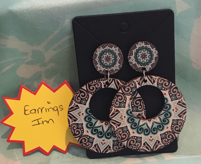 Wood Red Dangling Earrings-MSDE75
