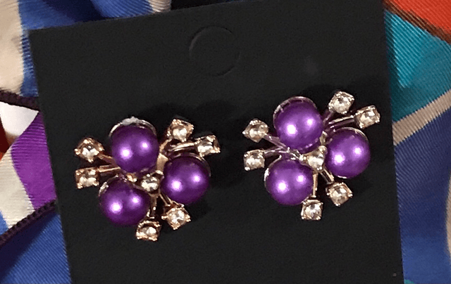 Purple Stud Earrings - STU111
