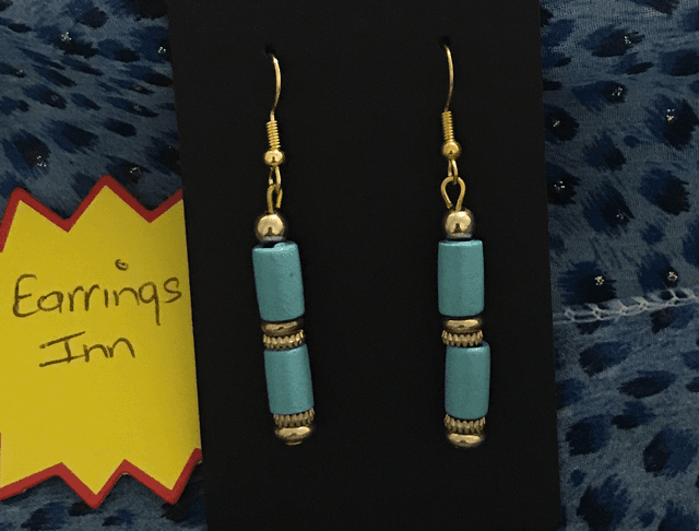 Blue Dangling Earrings- BLDE78 