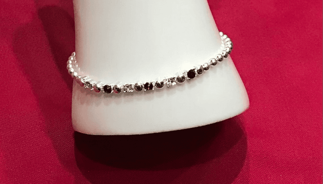 Wine Coloured Stone Simple Bracelet - BRA19
