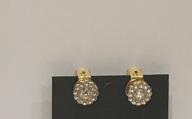 White Clip On Earrings- COE11