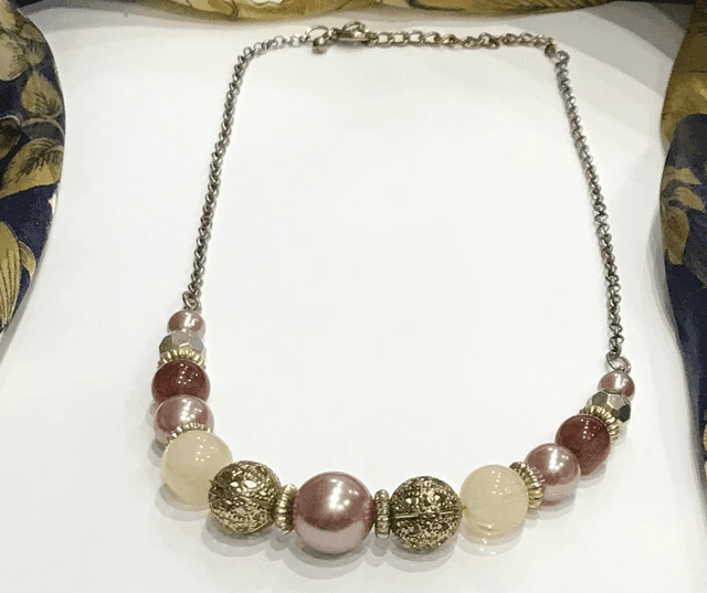 Cream/Brown Necklace - NEC12