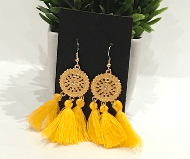 Yellow Dangling Earrings- YDE60