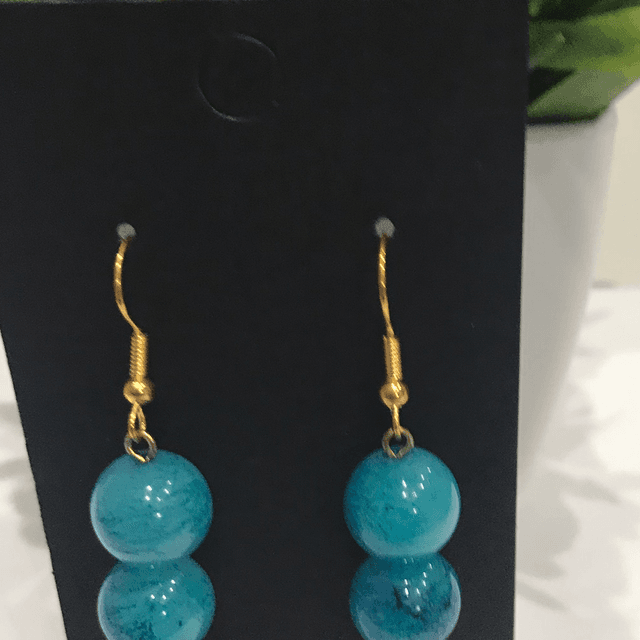 Turquoise Long Drop Earrings- TLD3214