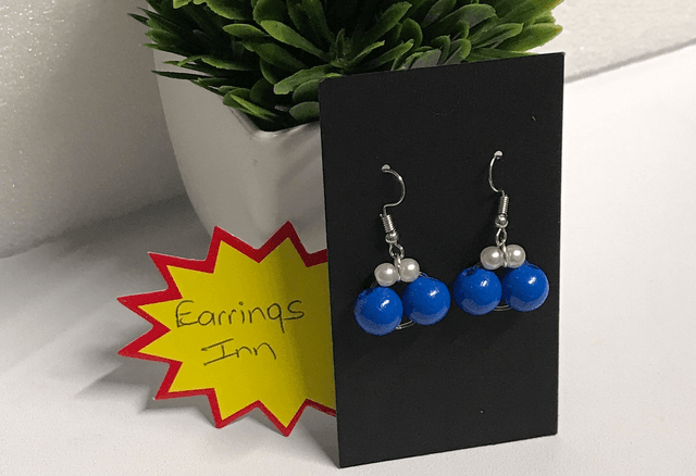 Mixed Blue Dangling Earrings- MBD2156