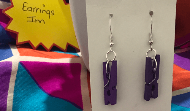 Wood Dangling Earrings-SWDE47