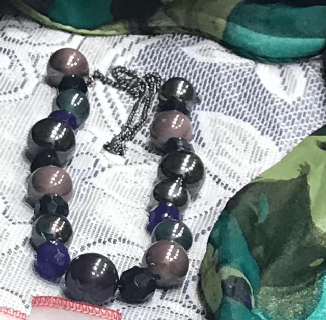 Purple Mixed Coloured Necklace - NEC85