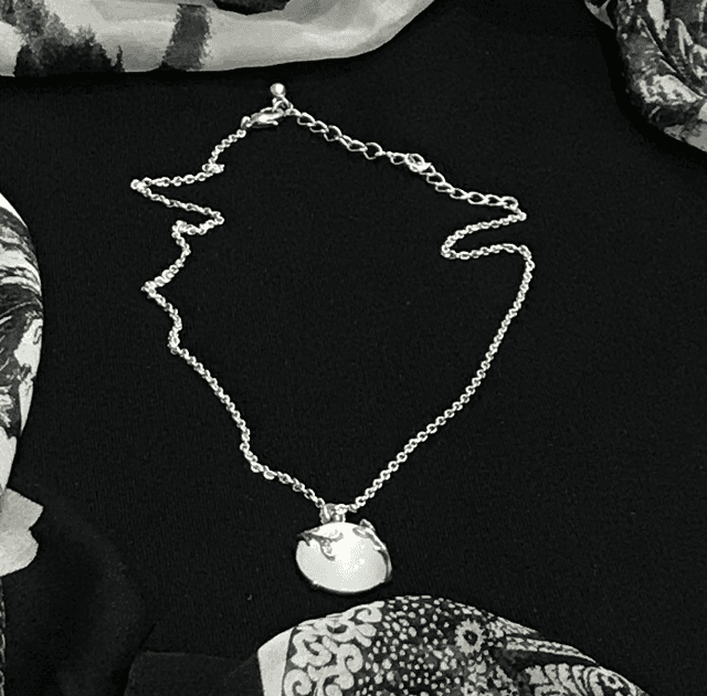Silver Coloured Necklace-NEC43