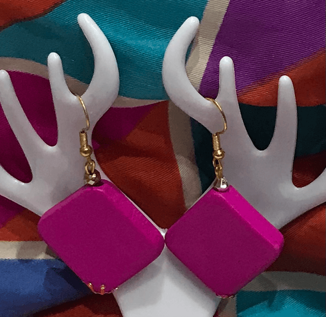 Rose Pink Dangling Earrings - RPD12